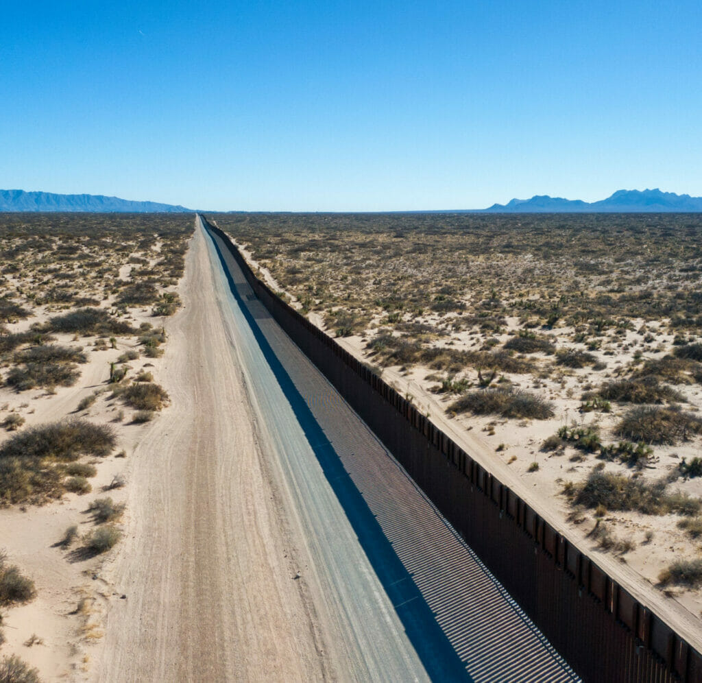 View of the US/Mexico Border