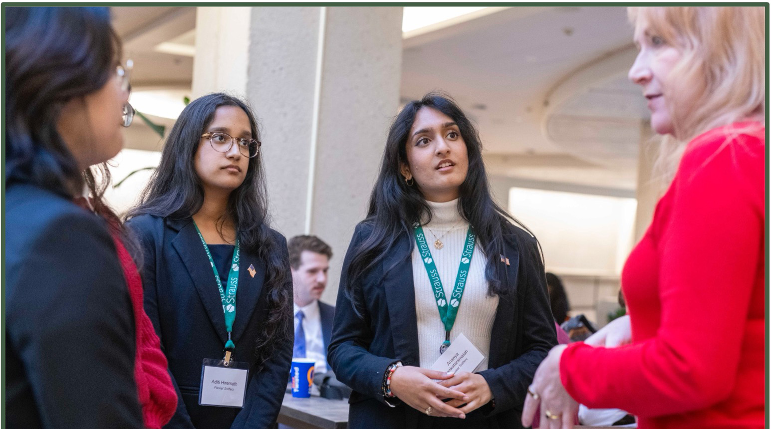 Clinic students with cybersecurity expert