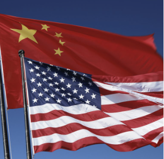 China and US flags