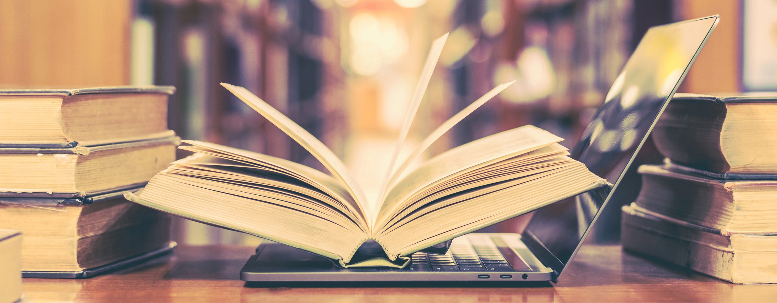 Book and computer technology in library